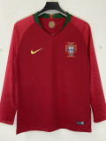 2018 Portugal Home Long Sleeve Retro Soccer Jersey(长袖)
