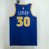 22/23 WARRIORS CURRY #30 Blue Top Quality Hot Pressing NBA Jersey (Retro Logo)