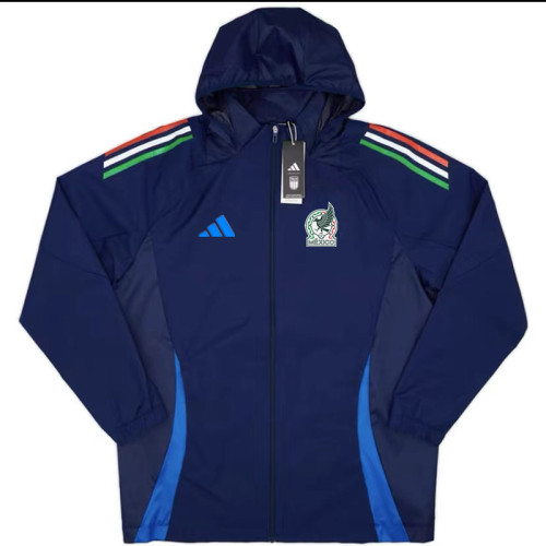 24/25 Mexico Royal Blue Hooded Windbreaker