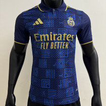 25/26 RMA LV Royal Blue Player Version Soccer Jersey(翻领）