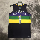 22/23 Pelicans WILLIAMSON #1 Black City Edition Top Quality Hot Pressing NBA Jersey