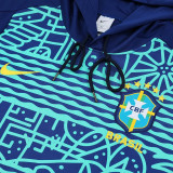 24/25 Brazil Blue Wave Hooded  Tracksuit