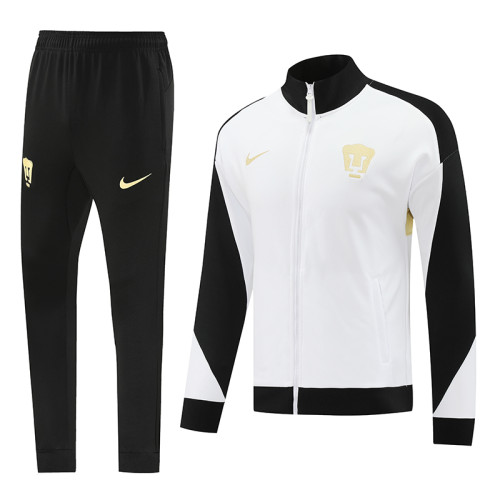 24/25 Pumas UNAM  Black White  Jacket Tracksuit