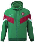 2024 Portugal Green hooded Windbreaker