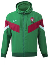 2024 Portugal Green hooded Windbreaker 2024 Portugal Green hooded Windbreaker