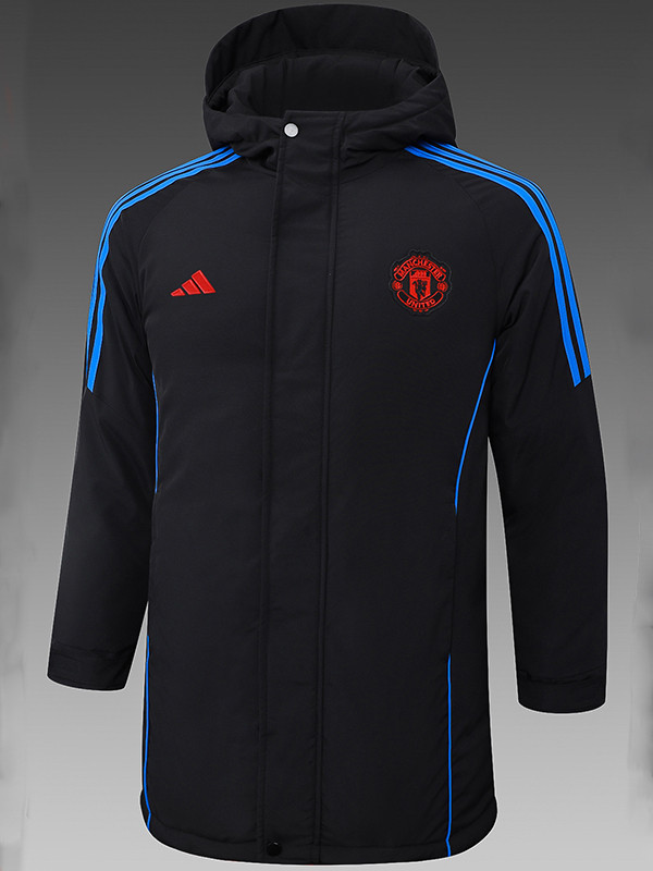 24/25 Man Utd Black Hooded Cotton Coat 黑连帽棉衣