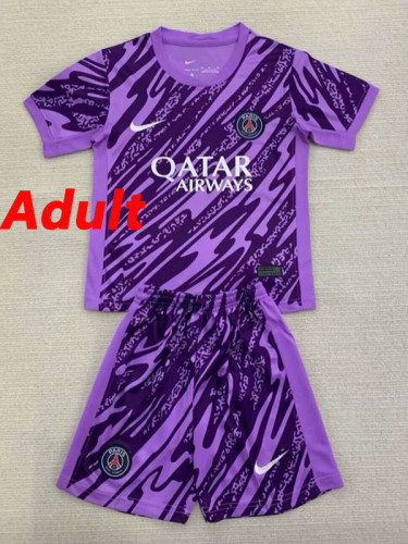 24/25  PSG Purple Goalkeeper Suit Fans  Soccer Jersey（成人）