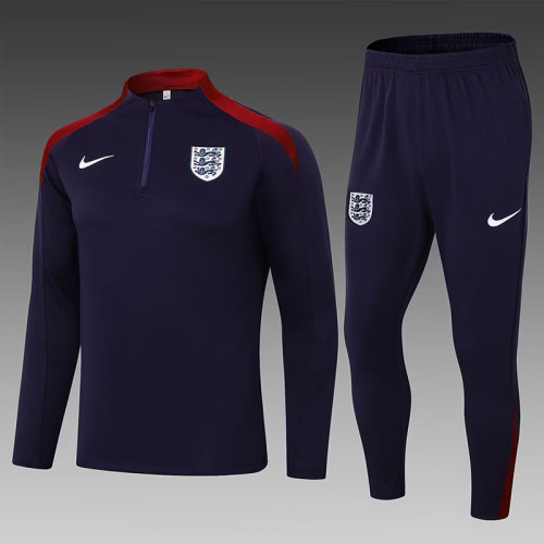 24/25  England  Blue Purple Half Pull Tracksuit  (半拉链)
