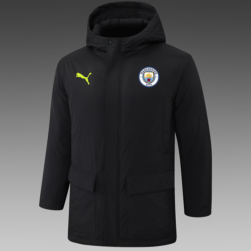 24/25 Man City Black Hooded Cotton Coat G242绿色彪马