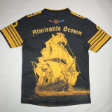 25/26 Club Almirante Brown Anniversary Edition Black Gold Fans Soccer Jersey