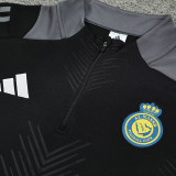 24/25 Al-Nassr Black Half Pull Tracksuit  (半拉链)