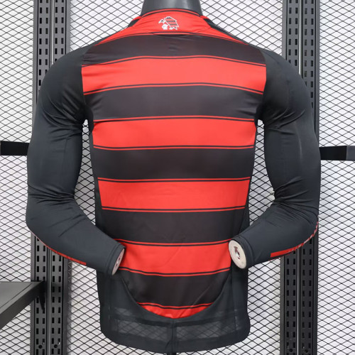 25/26 Flamengo Home  Long Sleeve Player Version Soccer Jersey
