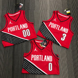 Trail Blazers McCOLLUM #３Red Trapeze Edition Top Quality Hot Pressing NBA Jersey
