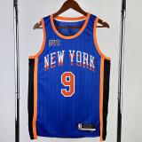 23/24 KNICKS BARRETT #9 Blue City Edition Top Quality Hot Pressing NBA Jersey