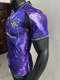 25/26 Man Utd Crown Purple Special Edition Blue Player Version Soccer Jersey