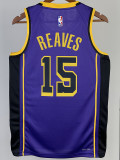 22/23 LAKERS REAVES #15 Purple Top Quality Hot Pressing NBA Jersey (Trapeze Edition)
