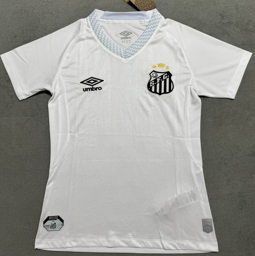 25/26 Santos FC Home Women Soccer Jersey#女(Print All Sponsor)(新全广告、背上NVA~SRTE)