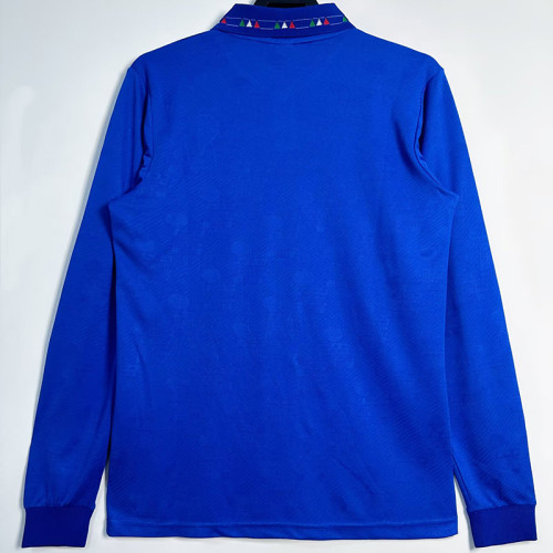 1994 Italy Home Blue Long Sleeve Retro Soccer Jersey