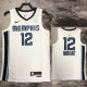 22/23 GRIZZLIES MORANT #12 White Edition Top Quality Hot Pressing NBA Jersey