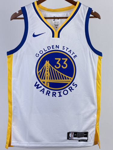 22/23 WARRIORS WISEMAN #33 White Top Quality Hot Pressing NBA Jersey (V领)
