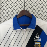 24/25 Argentina White & Blue Stripe Retro Double Sided Windbreaker (双面风衣)