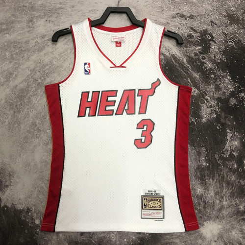 2005/2006 Heat WADE #3 White Top Quality Hot Pressing NBA Jersey