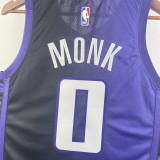23/24 Kings MONK #0 Purple Top Quality Hot Pressing NBA Jersey (Trapeze Edition)飞人版