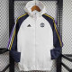 24/25 Man Utd White & Royal Blue Hooded Windbreaker