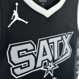 22/23 Sa Spurs PAUL #3 Black Flying Man EditionTop Quality Hot Pressing NBA Jersey飞人