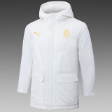 24/25 ACM White Hooded Cotton Coat G255金色队标