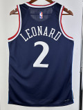 24/25 Clippers LEONARD #2 Navy Blue Away Top Quality Hot Pressing NBA Jersey