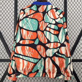 24/25 ARS Blue Oil painting collage painting collage Double Sided Windbreaker (双面风衣)