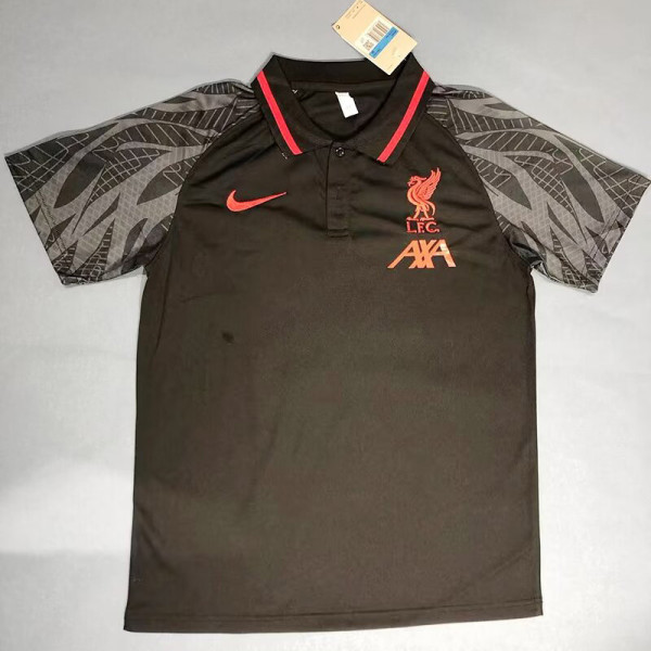 24/25 LIV Black Sleeve Flower Polo Shirt