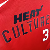 24/25 HEAT WADE # 3 Red Top Quality Hot Pressing Retro NBA Jersey