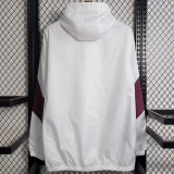 24/25  Man City White Purple Hooded Windbreaker