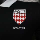 24/25 Monaco Black Commemorative Edition  Player Version Soccer Jersey