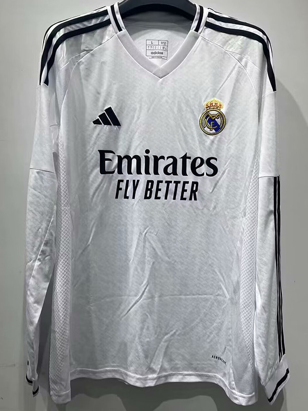 24/25 RMA  Home Long sleeve Fans Soccer Jersey （长袖）