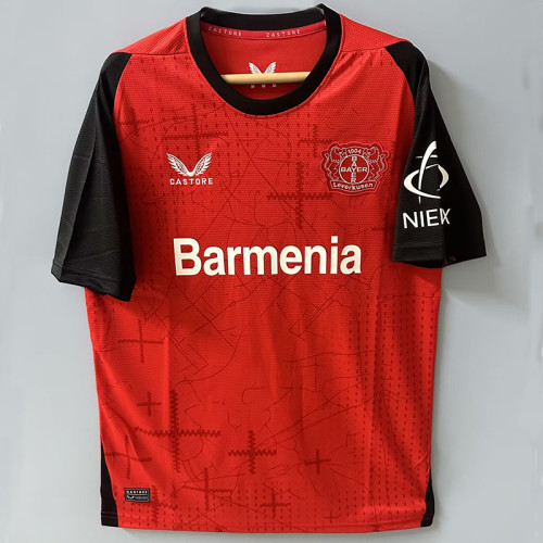 24/25 LeverKusen Home Red  Fans Soccer Jersey
