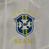 2024  Brazil white one sided hooded  Windbreaker （单面带帽风衣）