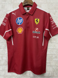 2025 Ferrari  Red Polo Racing Suit（翻领）