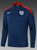 24/25 England Sapphire Blue Half Pull Tracksuit  (半拉链)