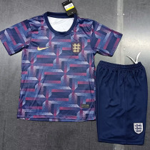 2024England Blue Purple Special Edition Kids Soccer Jersey 2024England Blue Purple Special Edition Kids Soccer Jersey