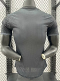 24/25  Algeria Grey Black Player Version Soccer Jersey（黄色队标）
