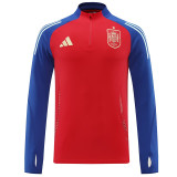 24/25 Spain  Red Half Pull Tracksuit (半拉链)