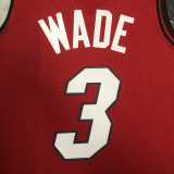 2005/2006 Miami Heat WADE #3 Red Retro Top Quality Hot Pressin g NBA Jersey