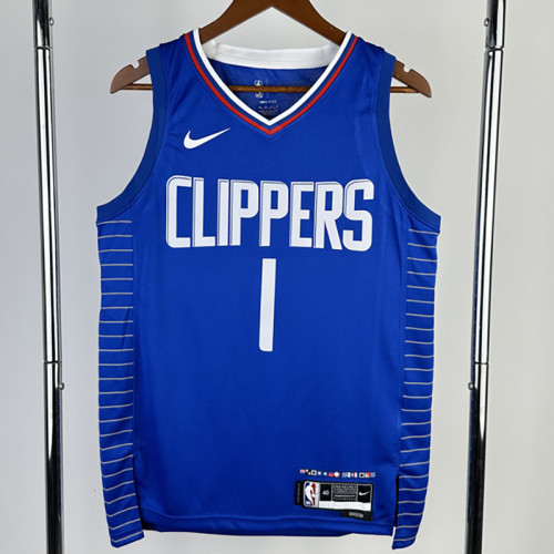 22/23 CLIPPERS HAROEN #1 Blue Top Quality Hot Pressing NBA Jersey