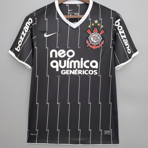 2011/2012 Corinthians Black Retro Soccer Jersey