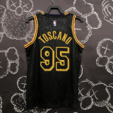 LAKERS TOSCANO #95 Snake skin Black Top Quality Hot Pressing NBA Jersey