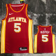 HAWKS MURRY #5 Red Top Quality Hot Pressing NBA Jersey (Trapeze Edition)