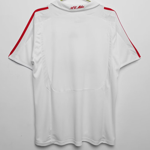 2007/2008 ACM Away White Retro Soccer Jersey